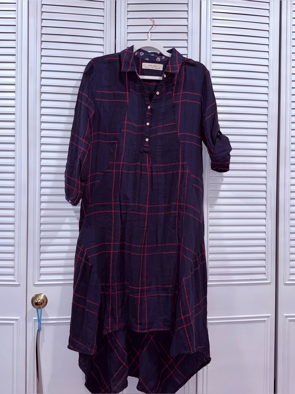 Isabella Sinclair Tartan Asymetrical Shirt Dress M